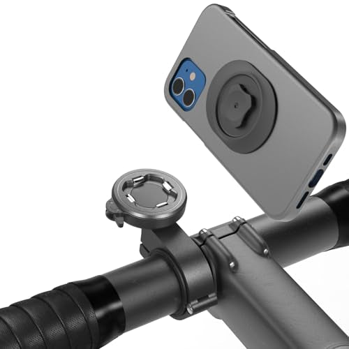 Bike Phone Mount, Handhlebar Holder for Motorcycle Scooter MTB Road E-Bike - style: Quad-Clip Handlebar Mount