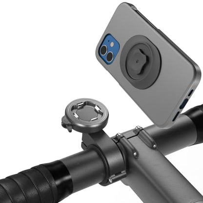 Bike Phone Mount, Handhlebar Holder for Motorcycle Scooter MTB Road E-Bike - style: Quad-Clip Handlebar Mount