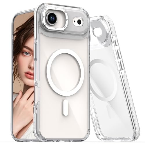 CCSmall for Apple iPhone Air Case Clear with Magnetic Ring XC Clear | Thin Slim Anti Yellowing Transparent Crystal Cover, TPU Military Grade Shockproof Phone Case for iPhone Air - color: Clear, size: iPhone Air