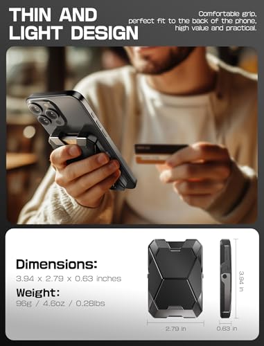 i-Blason for MagSafe Wallet with Stand & RFID Blocking, 6-Card Holder Black - color: Black, size: Only Wallet