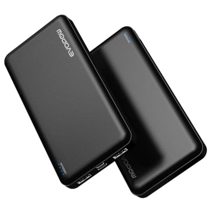 2 Pack Portable Charger, 10000mAh Power Bank, Travel Battery Pack - color: 1-Black&Black