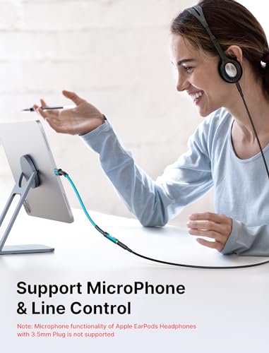 JSAUX USB C to 3.5mm AUX Audio Adapter for iPhone 17/15, Galaxy S24, Green - color: Green, size: 1 x 0.6ft