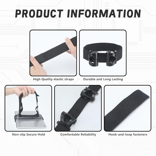Tellegloww 1 Pcs Adjustable Universal Kneeboard for 3-12 Inches Tablets & Phones, Multi-Angle Viewing, Non Slip Design for Pilots, Boating, Wheelchair, Stroller, Fits Tablets & Smartphones, Black