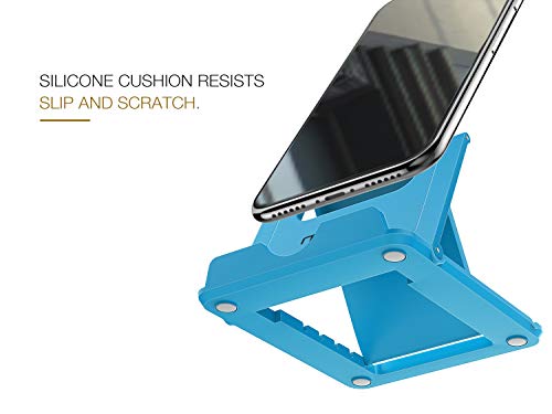 MoKo 2 Pack Cell Phone Stand for Desk, Tablet Stand for 4"-11" Devices - color: White + Blue