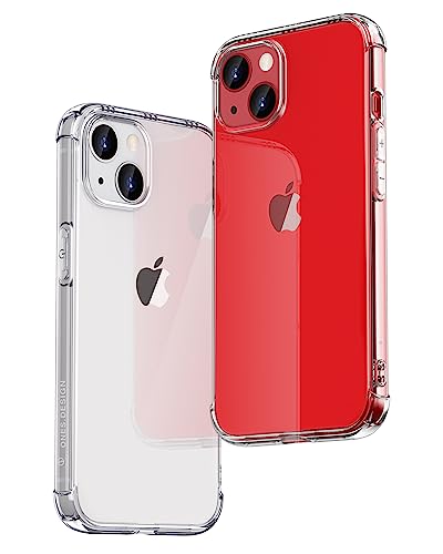 ONES Case for iPhone 14 Clear Transparent Slim Thin Case - Soft TPU Silicone Bumper with Military Drop Protection, Shockproof Airbags & Yellowing Resistant - color: HD High Transparency, size: iPhone 14