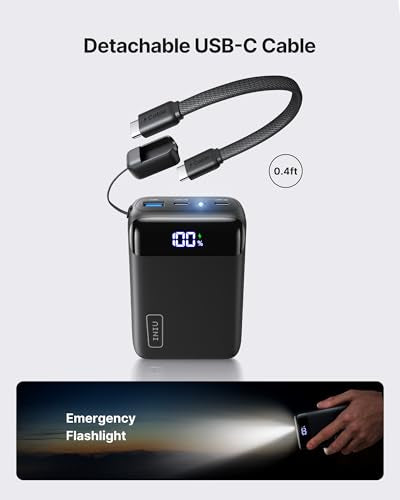 INIU Portable Charger, Smallest 20000mAh 22.5W Fast Charging Power Bank - color: Black