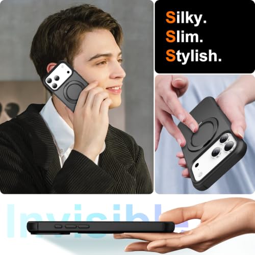 360°Magnetic Swivel Ring for iPhone 17 pro max case-Black - color: Black, size: iPhone 17 Pro Max