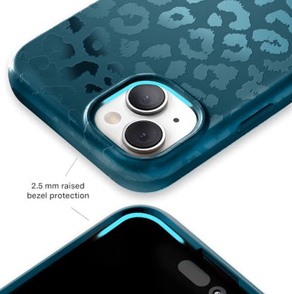 VELVET CAVIAR for iPhone 15 Case - Compatible with MagSafe - 10ft Drop Tested - Metallic Navy Blue Leopard - color: Metallic Navy Leopard, size: 15