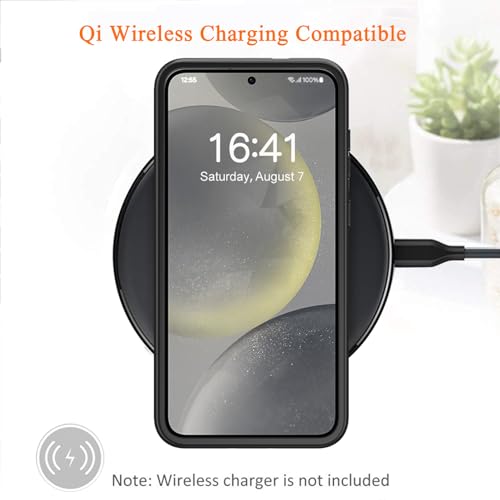 Wireless Charging Case for Galaxy S24, Upgraded 10000mAh Rechargeable Portable Charging Case Compatible with Galaxy S24 5G (6.2 inch) with Carplay Extended Battery Pack Charger Power Case (Black) - size: Galaxy S24
