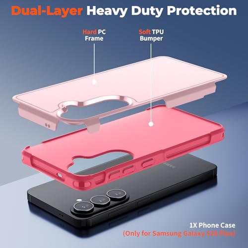 zapica Designed for Samsung Galaxy S26 Plus Case, Light Pink | Military Grade Drop Protection, Dual Layer Structure Design, Heavy Duty Shockproof Non-Slip Phone Cover - color: Light Pink, size: Samsung Galaxy S26 Plus 6.7''