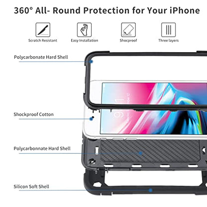 MARKILL Compatible with iPhone 8 Plus/6 Plus Case,iPhone 7 Plus case/iPhone 6S Plus Case 5.5 Inch with Ring Stand, Heavy-Duty Military Grade Shockproof Phone Cover. Black - color: Black, size: iPhone 8 Plus/iPhone 7 Plus/6S Plus/6 Plus 5.5"