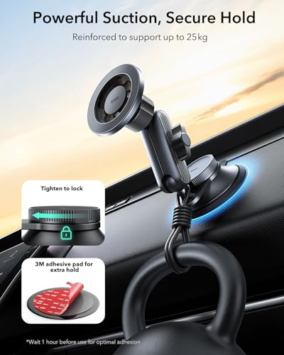 ESR OmniLock for MagSafe Car Mount, for iPhone 18 Pro Max/Duo/17-12,Samsung