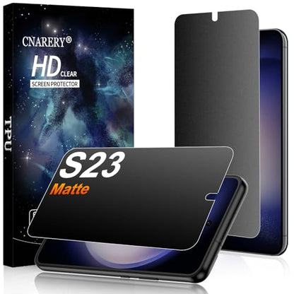 2 Pack for Samsung Galaxy S23 Matte TPU Privacy Screen Protector - size: Samsung Galaxy S23