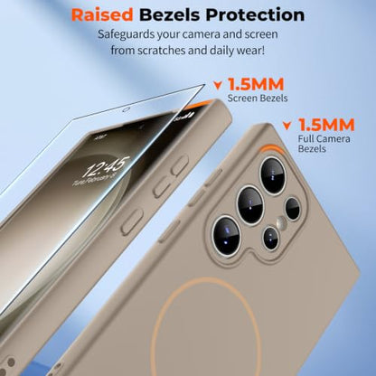 zapica Magnetic for Samsung Galaxy S23 Ultra Case, Desert Gold - color: Desert Gold, size: Samsung Galaxy S23 Ultra 6.8''