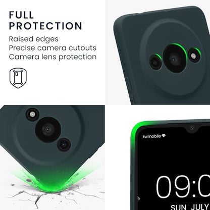 kwmobile Case Compatible with Xiaomi Redmi A3 Case - Protective Slim TPU Phone Cover - Soft Matte Finish - Dark Slate - color: Dark Slate