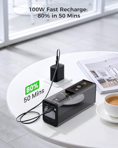 ZOUPW 140W Portable Power Bank, Portable Power Station with 100W AC Outlet