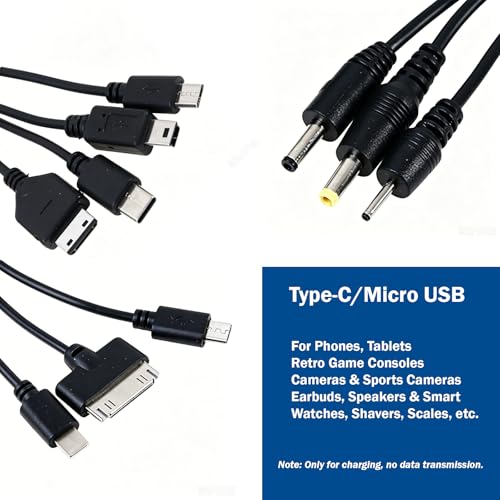 10 in 1 Multi Universal USB Charging Cable - color: Black
