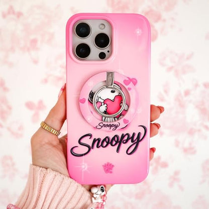 VELVET CAVIAR Compatible with MagSafe Phone Grip - Magnetic Ring Holder with Adjustable Stand - Removable MagSafe Accessories for iPhone 16, 15, 14, 13, 12 (Snoopy Be Mine) - color: Snoopy Be Mine