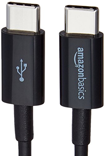 Amazon Basics USB-C to USB-C 2.0 Fast Charging Cable, 480Mbps Data Transfer Speed, USB-IF Certified, for Apple iPhone 16/15, iPad, Samsung Galaxy, Tablets, Laptops, 6 Foot, Black (Pack of 2) - color: Negro, size: 6-Foot (Pack of 2)