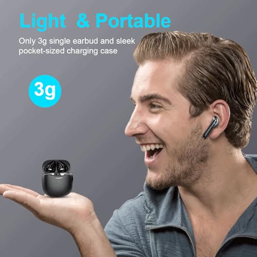 Wireless Earbuds, Bluetooth 5.4 Earbuds Stereo Bass, Bluetooth Headphones - color: Deep Black
