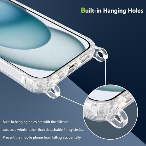 Magnetic Case for iPhone 14 Plus/15 Plus 6.7" Clear Crossbody Case with Adjustable Shoulder Neck Lanyard Strap,Compatible with Magsafe,Soft Slim Bumper Shockproof Protective Phone Cover-Black - color: Black, size: iPhone 14 Plus/15 Plus