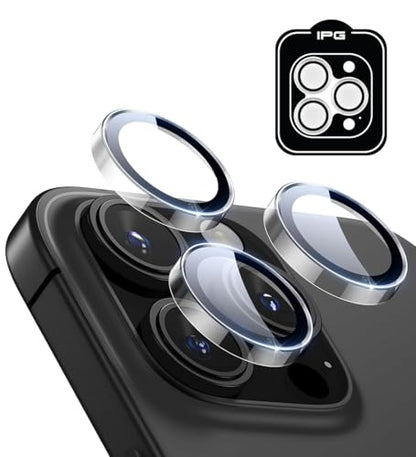 IPG ProLENS Clear Camera Lens Protector for iPhone 14 Pro / Pro Max, Alumina Silicate Tempered Class , HD Clarity, Scratch-Resistant, Individual Camera Lens Cover with Transparent Ring for iph14Pro/MaxCLEAR
