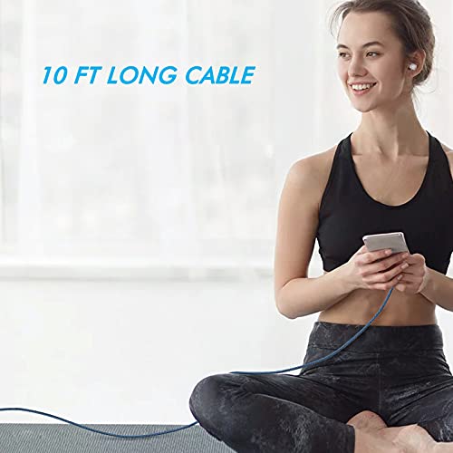 USB C to Lightning Cable, 2 Pack 10FT 20W Nylon Braided S-03BK [Apple MFi Certified] Phone Charger Compatible iPhone 14 13 12 Pro 11 Max XS XR 8 Plus, Supports Power Delivery