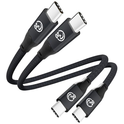 USB C to USB C Cable 100W 0.6FT 2Pack, Short USB C 3.2 Gen 2X2 20Gbps Cable - color: Black, size: 0.6FT(2PACK)