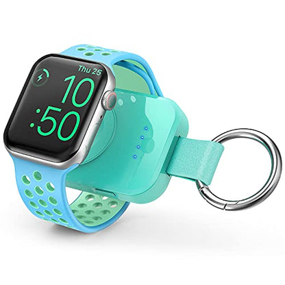 Portable Charger for Apple Watch,Travel Keychain iWatch Wireless Power Bank - color: Green