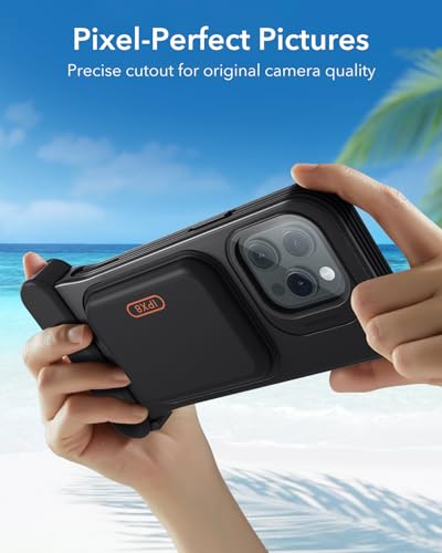 ESR Waterproof Phone Pouch for iPhone 13 Pro / 14 Pro / 15 Pro, Black | Underwater Touch Sensitivity, IPX8 Floating Waterproof Cellphone Case with Lanyard, Dry Bag for Snorkeling - color: Black