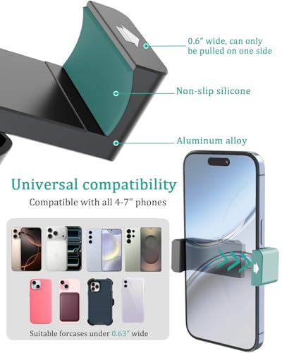 Stroller Phone Holder, Rigid Gooseneck Clamp for Round Bars