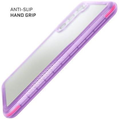 Ghostek Covert Clear Samsung Galaxy S23 Plus Phone Case with Military Grade Shockproof Protection, Non-Slip Grip, Protective Silicone Cover Designed for 2023 Galaxy S23+ (6.6") (Purple) - color: Purple [Limited], size: Galaxy S23 Plus