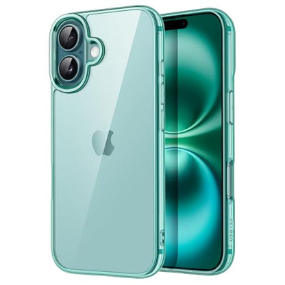 JETech Case for iPhone 16, Anti-Yellowing, Teal | Shockproof Protection, Scratch Resistant Hard PC Back, Durable Transparent TPU Bumper - color: Teal, size: iPhone 16