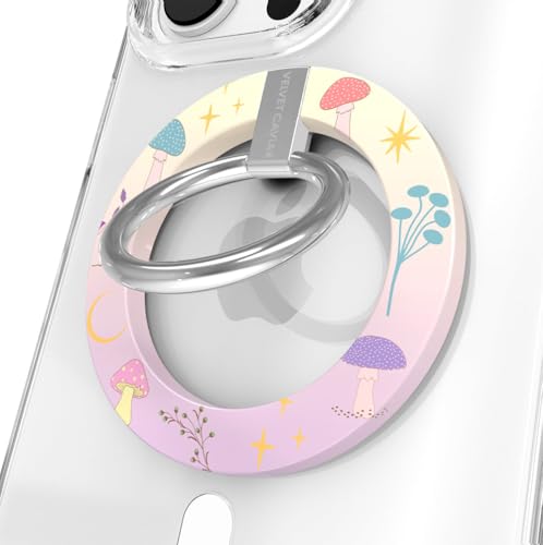 VELVET CAVIAR Compatible with MagSafe Phone Grip - Magnetic Ring Holder with Adjustable Stand - Removable MagSafe Accessories for iPhone 16, 15, 14, 13, 12 (Enchanted Mushrooms) - color: Enchanted Mushrooms