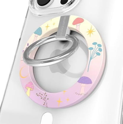 VELVET CAVIAR Compatible with MagSafe Phone Grip - Magnetic Ring Holder with Adjustable Stand - Removable MagSafe Accessories for iPhone 16, 15, 14, 13, 12 (Enchanted Mushrooms) - color: Enchanted Mushrooms