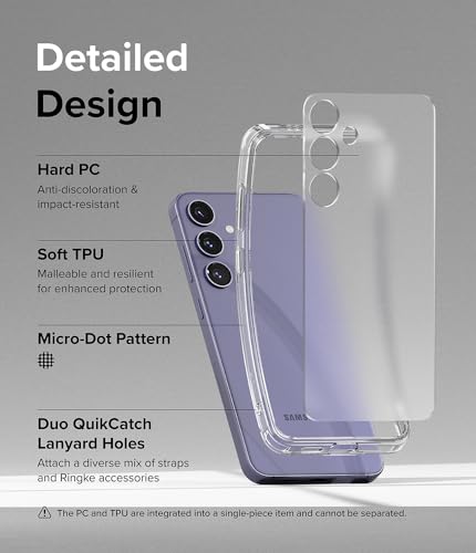 Ringke for Samsung Galaxy S24 Plus Case [Fusion Matte Clear] | Oil & Dirt Resistant, Anti-Fingerprint Technology Prevents Oily Smudges, Frosted Coating Feels Velvety Soft - size: Galaxy S24 Plus