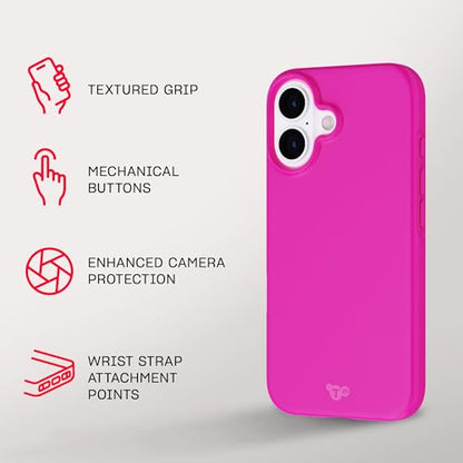 Tech21 EvoLite for iPhone 16 Ultra Thin - Impact Protection Case - in Pink - color: Pink, size: iPhone 16