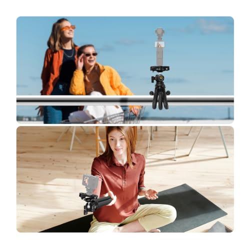NEEWER TP34 Camera Tripod w Remote, Mini Flexible Vlog Phone Tripod Stand