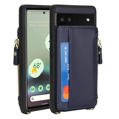 Cavor Compatible with Google Pixel 6a Case Wallet, Blue - color: Blue, size: Google Pixel 6a