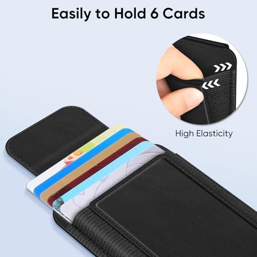 FINPAC MagSafe Wallet Magnetic Card Wallet Holder for Women Men - color: Black