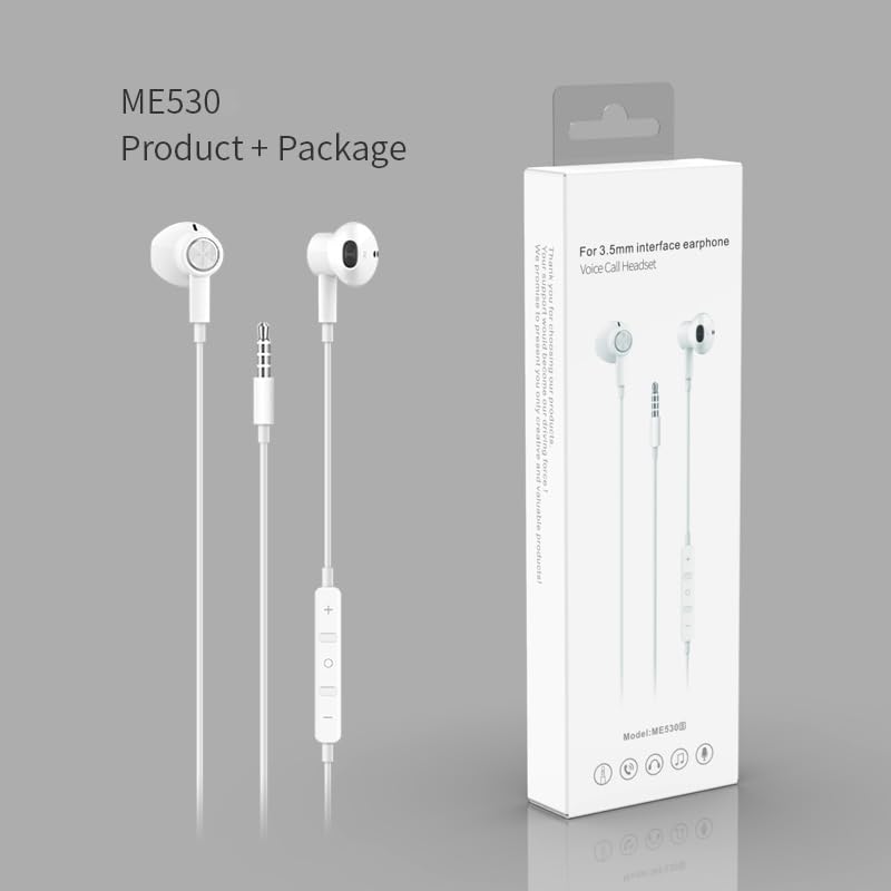 BENEWY in-Ear Headphones, 3.5mm Earphones Wired Earbuds with Microphone - color: White