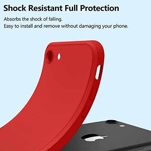 Compatible with Samsung Galaxy S9 Case 5.8 inch,Soft Touch Red | Liquid Silicone Full-Body Protective Case,Neck Lanyard Strap,Non-Yellowing Dropproof Protective Cover Thin,Red(1-119) - color: Red