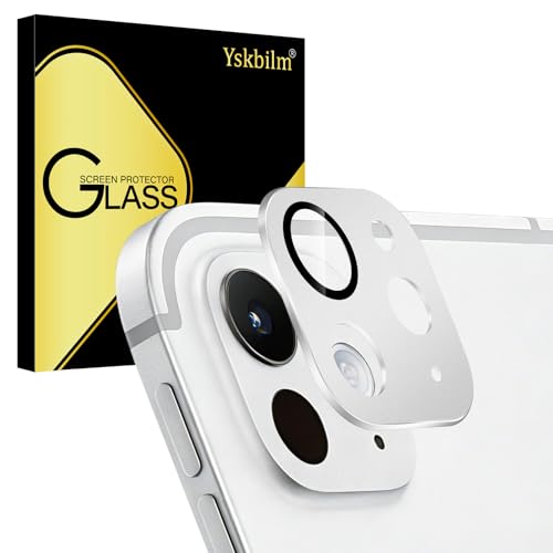 Camera Lens Protector Compatible for iPad Pro 11/13 Inch M5/M4 2025/2024,Matte Metal Tempered Glass Rear Camera Screen Cover Accessories,[Anti-Scratch] [Drop-Proof][Full Coverage] - Silver - color: Silver