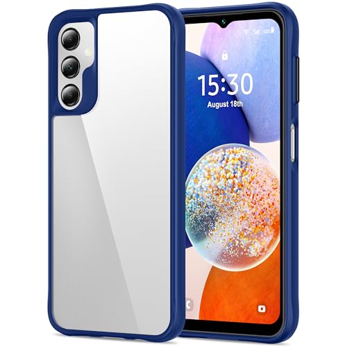 HOOMIL Case for Samsung Galaxy A14, Non-Yellowing, Drop Protection, Anti-Scratch Transparent Hard Back Phone Cover - Blue - color: Blue, size: A14 4G/5G
