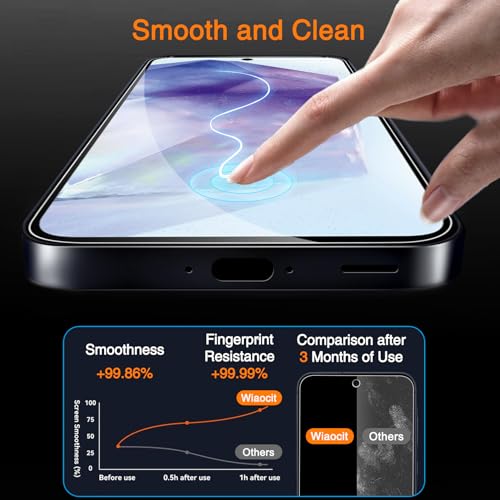 Wiaocit Tempered Glass Screen Protector for Samsung Galaxy A55 5G