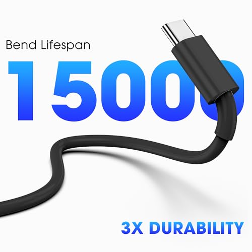 Apple USB C to USB C Cable, USBC Cable, Fast Charging, 3-Pack 6FT Black - color: Black, size: 6FT