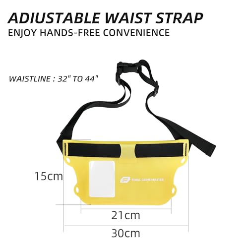 Waterproof Pouch with Adjustable Waist Strap - TPU Dry Bag with Touch-Screen Sensitivity for Paddleboarding, Boating, Swimming, Kayaking, and Outdoor Water Sports (Sapphire) - color: Sapphire