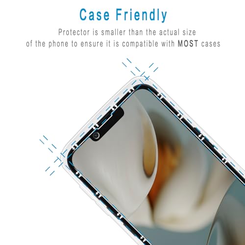 2+2 Pack Privacy Screen Protector for iPhone 14 Tempered Glass - size: (Privacy)iPhone 14 6.1 Inch