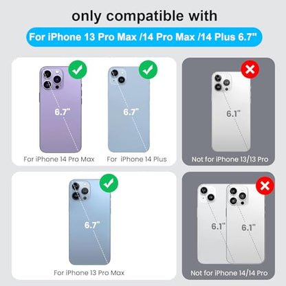 Battery Case for iPhone 14 Pro Max/14 Plus/13 Pro Max/12 Pro Max, 10000mAh Ultra-Slim Portable Charging Case, 6.7 Inch Extended Charger Case Cover - Black