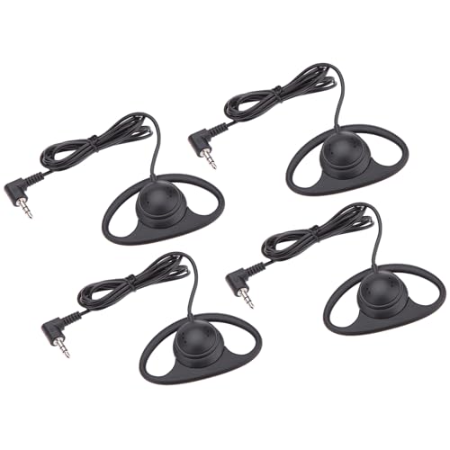 Cuifati Single Ear Headset with 3.5mm L Shaped Plug, Mono Wired Headphone for Laptop, Phone, Call Center, Gaming (4pcs) - size: 4pcs